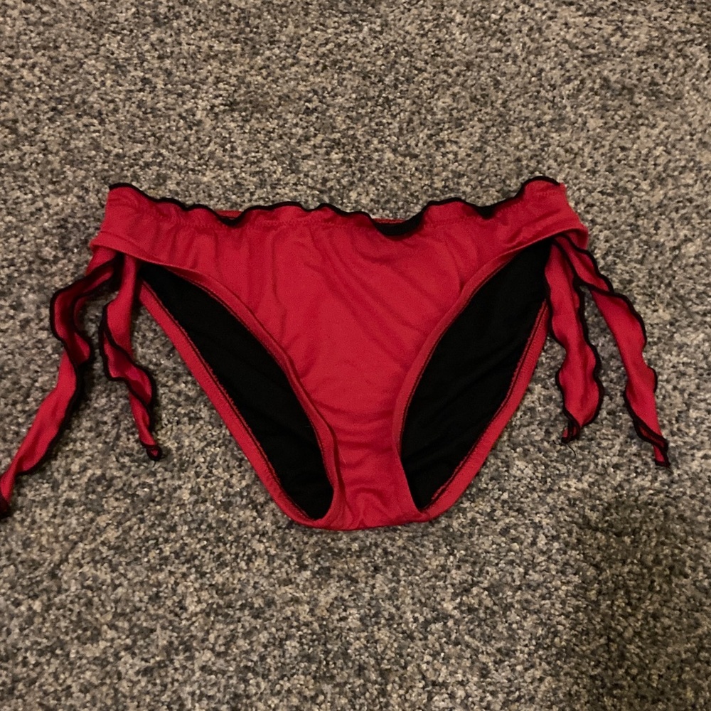 Mossimo Supply Co. Red and Black Bikini Bottom